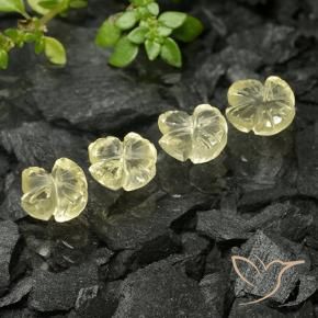 Shop natural 4.36ct Jaune crème pâle Quartz gems, Taille Fleur, from Brésil at GemSelect. In stock, global shipping!