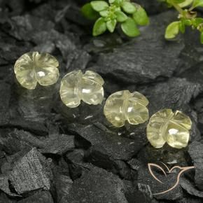Shop natural 4.36ct Jaune crème pâle Quartz gems, Taille Fleur, from Brésil at GemSelect. In stock, global shipping!