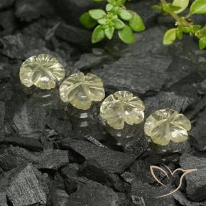 Achetez naturel 3.74ct Jaune moyen-léger Quartz gems, Taille Fleur, En provenance Brésil chez GemSelect. En stock, livraison internationale!