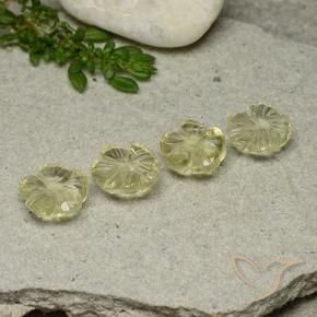 Shop natural 9.06ct Jaune crème pâle Quartz gems, Taille Fleur, from Brésil at GemSelect. In stock, global shipping!