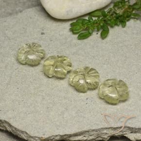 Shop natural 9.06ct Jaune crème pâle Quartz gems, Taille Fleur, from Brésil at GemSelect. In stock, global shipping!