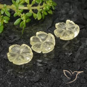 Shop natural 5.76ct Jaune pâle Quartz gems, Taille Fleur, from Brésil at GemSelect. In stock, global shipping!