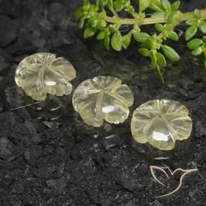 Shop natural 5.76ct Jaune pâle Quartz gems, Taille Fleur, from Brésil at GemSelect. In stock, global shipping!