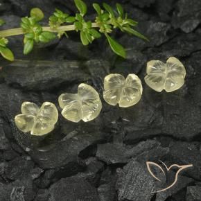 Shop natural 3.36ct Jaune pâle Quartz gems, Taille Fleur, from Brésil at GemSelect. In stock, global shipping!
