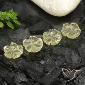 Shop natural 5.12ct Jaune clair Quartz gems, Taille Fleur, from Brésil at GemSelect. In stock, global shipping!