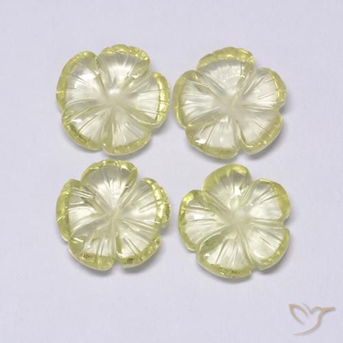 Shop natural 7.69ct Jaune lagon Quartz gems, Taille Fleur, from Brésil at GemSelect. In stock, global shipping!