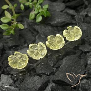 Shop natural 5.93ct Jaune ananas léger Quartz gems, Taille Fleur, from Brésil at GemSelect. In stock, global shipping!