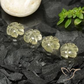 Shop natural 5.11ct Jaune crème pâle Quartz gems, Taille Fleur, from Brésil at GemSelect. In stock, global shipping!
