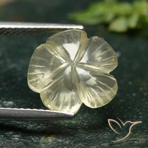 Quartz Jaune moyen naturelle Taille Fleur, 3.59 ct, Transparent