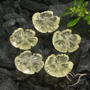Shop natural 7.28ct Jaune clair Quartz gems, Taille Fleur, from Brésil at GemSelect. In stock, global shipping!