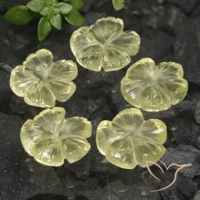 Shop natural 8.38ct Jaune clair Quartz gems, Taille Fleur, from Brésil at GemSelect. In stock, global shipping!