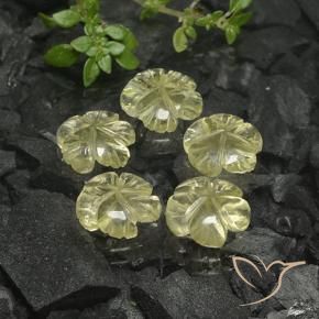 Shop natural 8.38ct Jaune clair Quartz gems, Taille Fleur, from Brésil at GemSelect. In stock, global shipping!