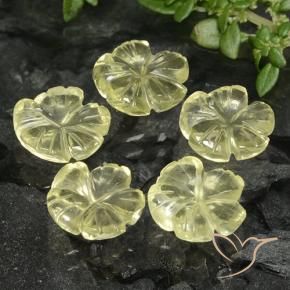 Shop natural 6.89ct Jaune clair Quartz gems, Taille Fleur, from Brésil at GemSelect. In stock, global shipping!