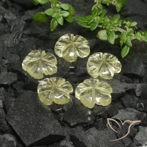 Shop natural 6.89ct Jaune clair Quartz gems, Taille Fleur, from Brésil at GemSelect. In stock, global shipping!
