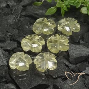 Shop natural 7.83ct Jaune moyen Quartz gems, Taille Fleur, from Brésil at GemSelect. In stock, global shipping!