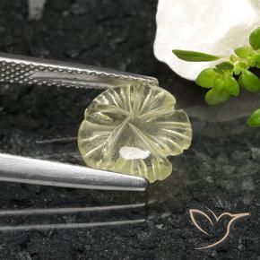 Quartz Jaune pâle naturelle Taille Fleur, 2.51 ct, Transparent
