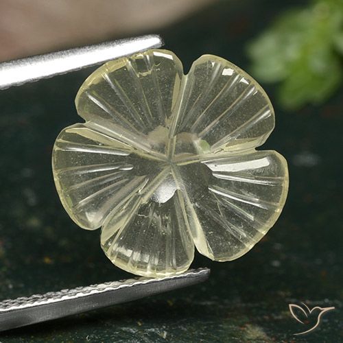 2.82ct Naturel Jaune moyen Quartz, Taille Fleur, Transparent