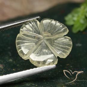 Quartz Jaune moyen naturelle Taille Fleur, 2.82 ct, Transparent
