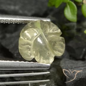 Quartz Jaune crème pâle naturelle Taille Fleur, 2.26 ct, Transparent