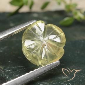 Quartz Jaune moyen naturelle Taille Fleur, 2.33 ct, Transparent