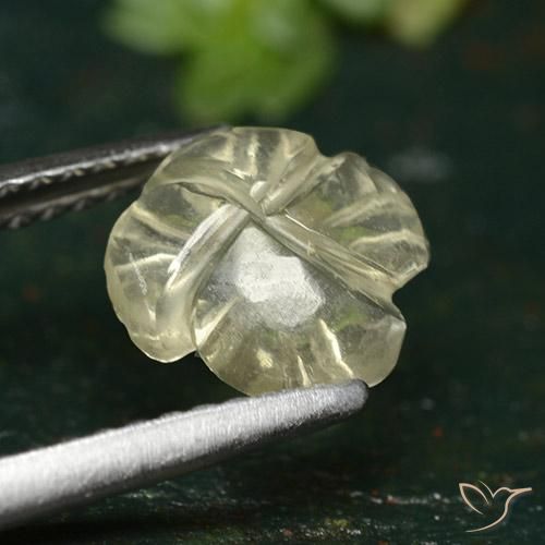 Quartz Jaune moyen naturelle Taille Fleur, 1.38 ct, Transparent