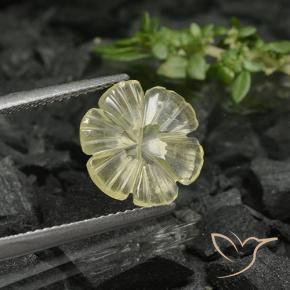 Quartz Jaune moyen naturelle Taille Fleur, 1.68 ct, Transparent