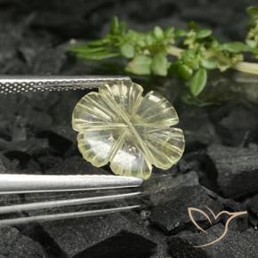 Quartz Jaune moyen naturelle Taille Fleur, 1.68 ct, Transparent