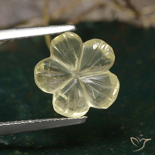 1.97ct Naturel Jaune moyen Quartz, Taille Fleur, Transparent