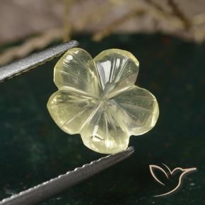 Quartz Jaune moyen naturelle Taille Fleur, 1.97 ct, Transparent