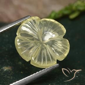 Quartz Jaune moyen naturelle Taille Fleur, 5.17 ct, Transparent