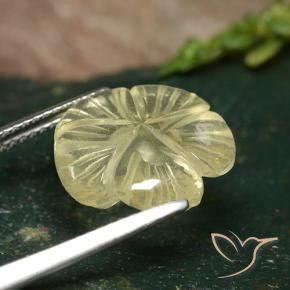 Quartz Jaune moyen naturelle Taille Fleur, 5.17 ct, Transparent