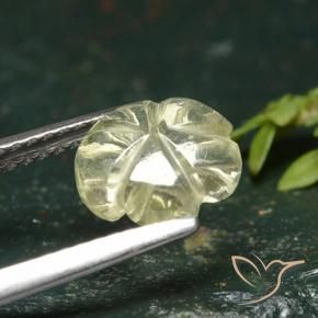 Quartz Jaune moyen naturelle Taille Fleur, 1.55 ct, Transparent