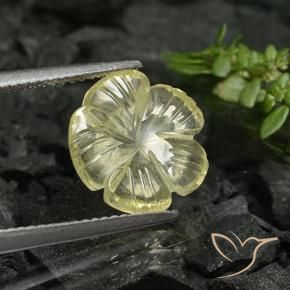 Quartz Jaune moyen naturelle Taille Fleur, 2.88 ct, Transparent