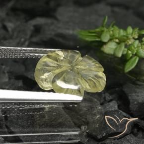 Quartz Jaune moyen naturelle Taille Fleur, 2.88 ct, Transparent