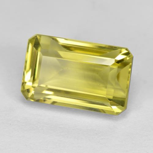 Quartz jaune naturelle taille émeraude, 6,77 ct, VVS-VS
