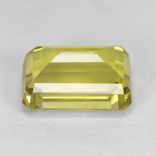 Quartz jaune naturelle taille émeraude, 6,77 ct, VVS-VS