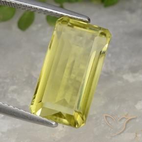 Quartz Jaune moyen naturelle Octogone / coupe Émeraude, 9.35 ct, VVS-VS