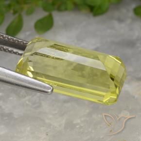 Quartz Jaune moyen naturelle Octogone / coupe Émeraude, 9.35 ct, VVS-VS
