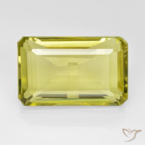 8.70ct Naturel Jaune moyen Quartz, Taille émeraude, VVS-VS