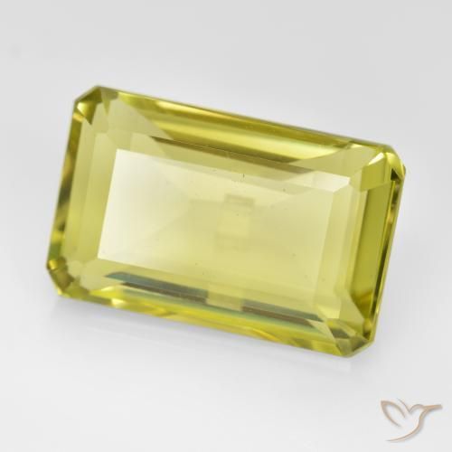 Quartz Jaune moyen naturelle Octogone / coupe Émeraude, 8.70 ct, VVS-VS