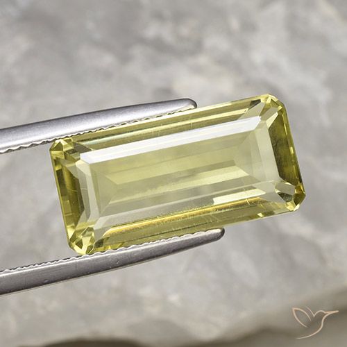 Quartz Jaune ananas naturelle Octogone / coupe Émeraude, 8.03 ct, VVS-VS