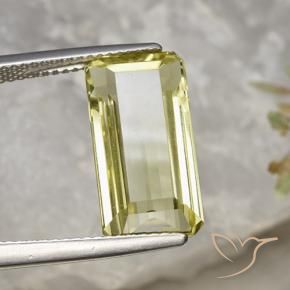 Quartz Jaune ananas naturelle Octogone / coupe Émeraude, 8.03 ct, VVS-VS