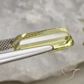 Quartz Jaune ananas naturelle Octogone / coupe Émeraude, 8.03 ct, VVS-VS
