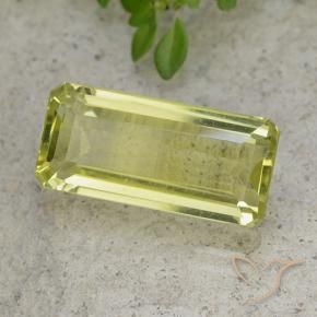 Quartz Vert jaune naturelle Octogone / coupe Émeraude, 6.44 ct, VVS-VS