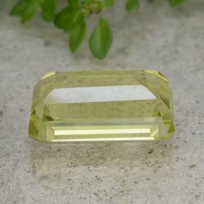 Quartz jaune naturelle taille émeraude, 6,60 ct, VVS-VS