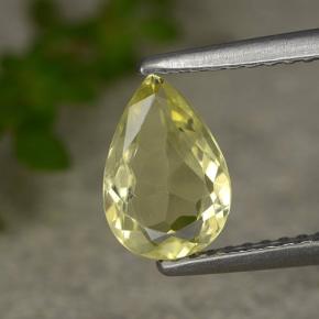 Quartz jaune naturelle en forme de poire, 0,84 ct, VVS-VS