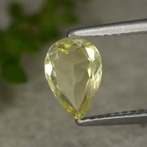 Quartz jaune naturelle en forme de poire, 0,84 ct, VVS-VS