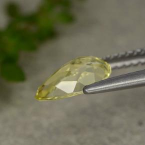 Quartz jaune naturelle en forme de poire, 0,84 ct, VVS-VS