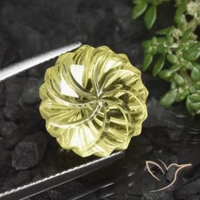 Quartz Jaune maïs léger naturelle Taille Fleur, 13.38 ct, Transparent