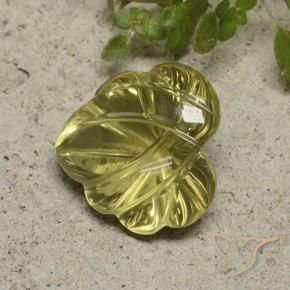 Quartz Jaune moelleux naturelle Taille Fleur, 9.29 ct, Transparent
